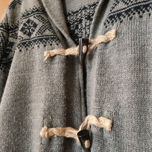 Funky Buddha knitted cardigan grey like new, size XL