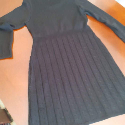 Knitted dress like new, brown, Lolita, wool and polyester