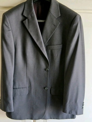Men's gray charcoal jacket used, classic fit size 54
