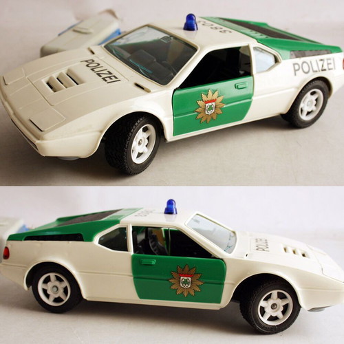 Vintage GAMA BMW M1 Polizei police car with remote control new