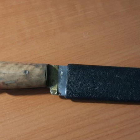 Traditional knife from Crete new with mantinades