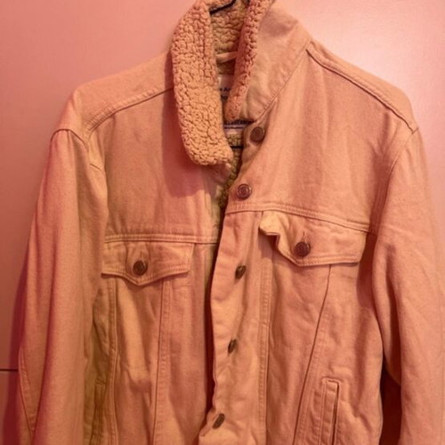 Pull & Bear denim jacket like new, beige, XS