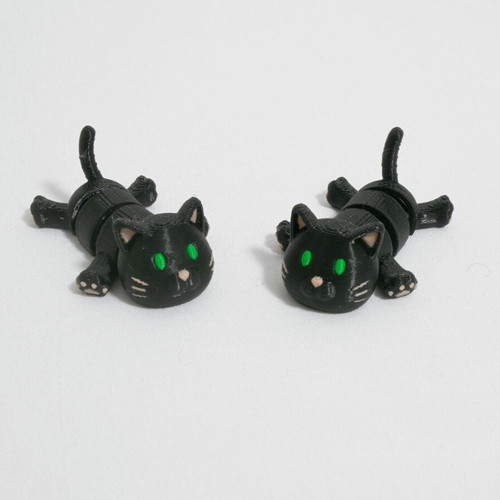 Black Articulated Cat Pocket Pet figure