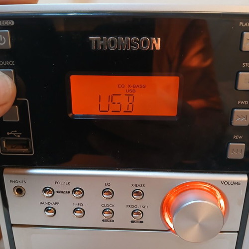 Tomson Mini Stereo System like new with radio, cassette, CD, and USB recorder