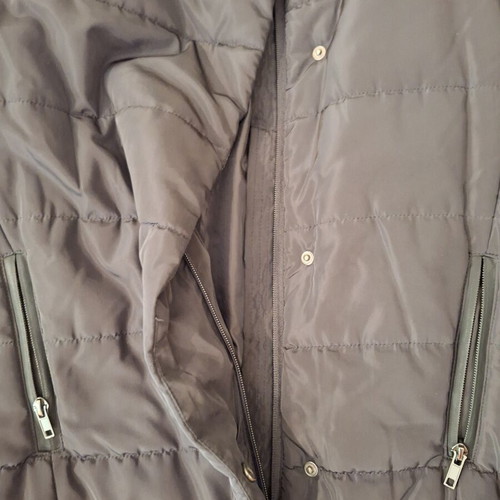 Stradivarius women's medium-length jacket like new, black, thick with high collar