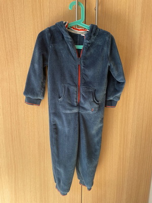 Children's fleece jumpsuit new, blue Petros color