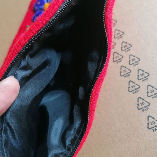 Handmade Peruvian toiletry bag new, woven and hand embroidered