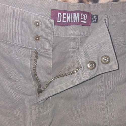 Low-rise gray cargo shorts denim like new
