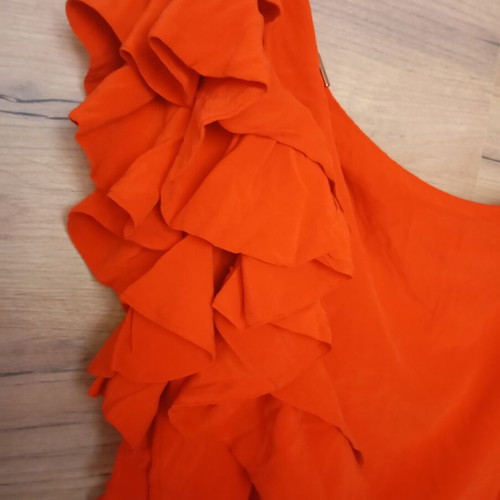 Summer mini silk dress Elisabetta Franchi like new, orange