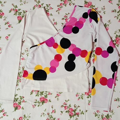 Crop top thin elastic with polka dots, size S/M