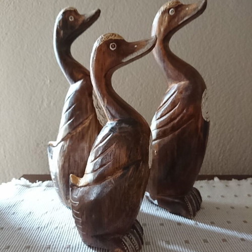 Wooden ducks like new, decorative handmade