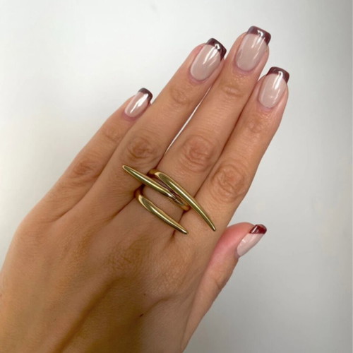 Steel ring gold new adjustable made of stainless steel 316L