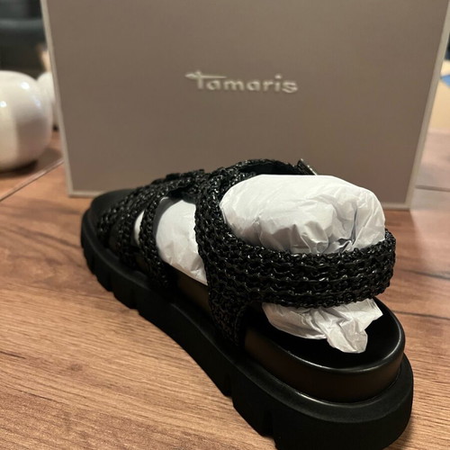 Πέδιλο Tamaris μαύρο αφόρετο (στην κούτα)