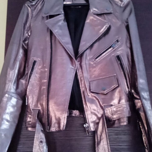 Zara women's jacket used, gray and silver, size XS