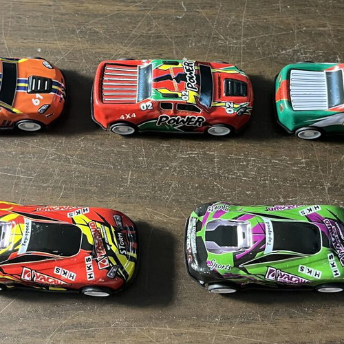 Pull Back Toy Car Set like new, 5 racing and pickup models