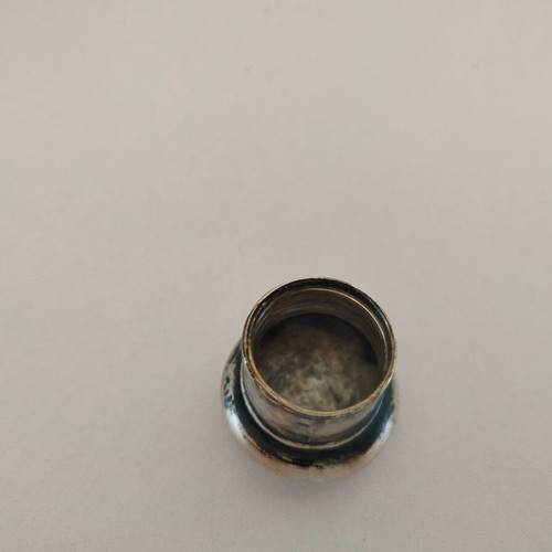Glass bottle from barber set used