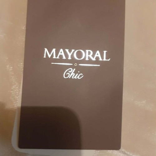 Ρομαντικό φόρεμα Mayoral καινούργιο, μπεζ και ροζ με λουλούδια