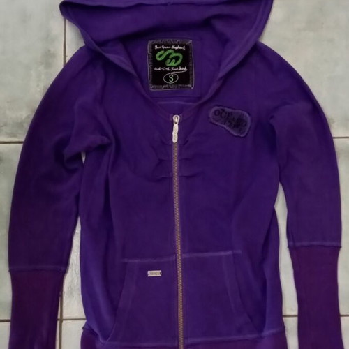 Baby women's hoodie purple used, slim fit vintage streetwear