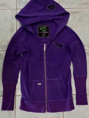 Baby women's hoodie purple used, slim fit vintage streetwear