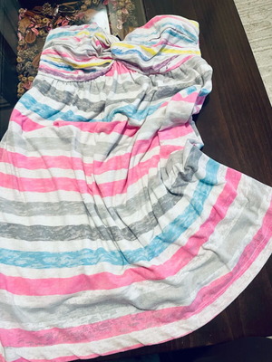 Striped colorful dress used, size S