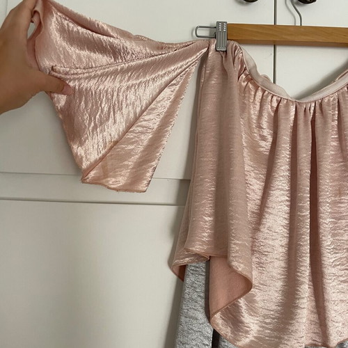BSB metallic one-piece romper used, grey and pink