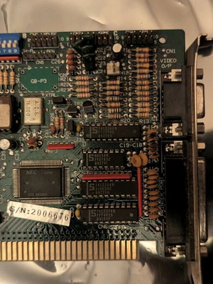 FIDA MIX (JUGO-G8) MDA CGA Hercules Video Adapter 64kb 8088/8086 Card used