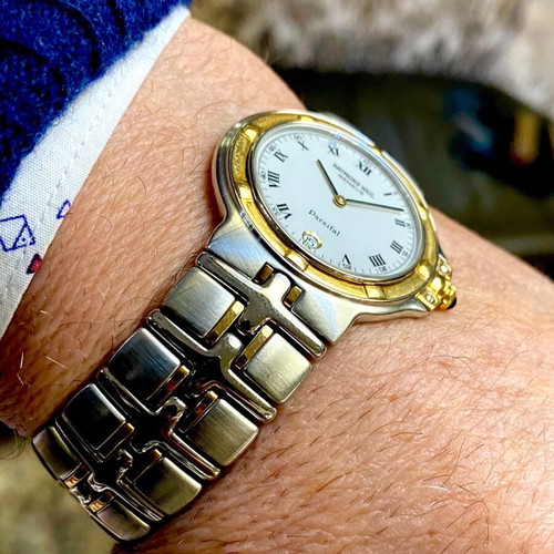 Raymond Weil Parsifal 18k gold automatic watch 36 mm used