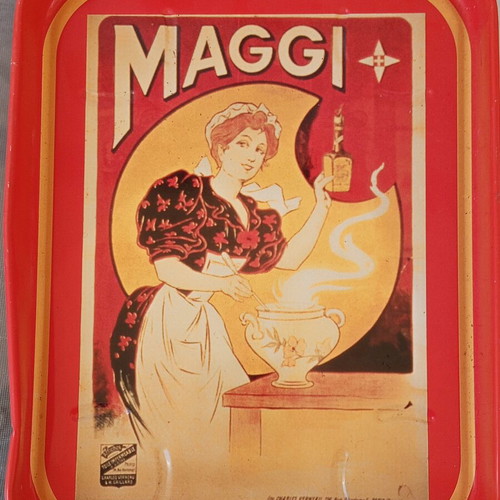 Vintage Maggi Metal Advertising Tray in Very Good Condition