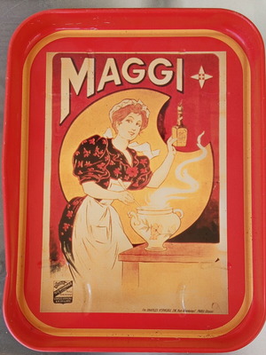 Vintage Maggi Metal Advertising Tray in Very Good Condition