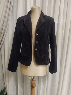 Corduroy jacket dark brown-black new, size M/L