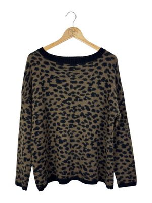 Плетен пуловер Massimo Dutti M като ново, многоцветен, вълнена смес и мохер