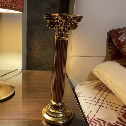 Gold metal decorative column 24 cm
