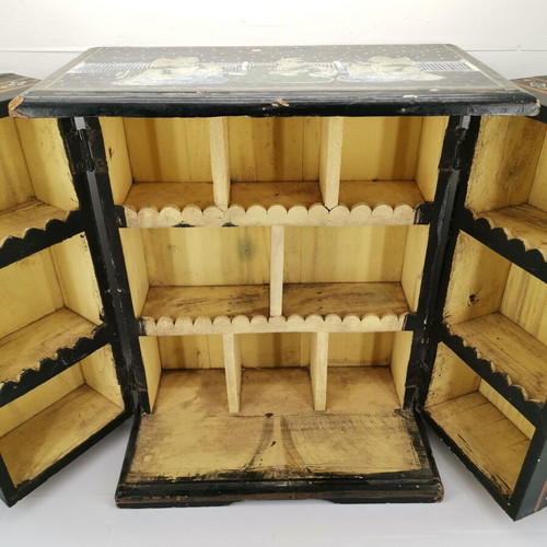 Small Indian Style Cabinet with Two Doors used, 1950s