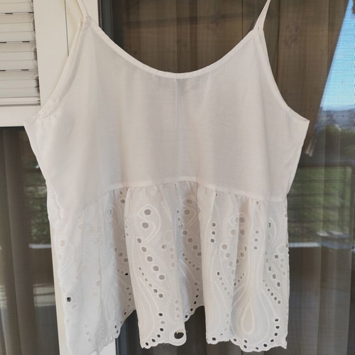 Shein white top with straps like new XL