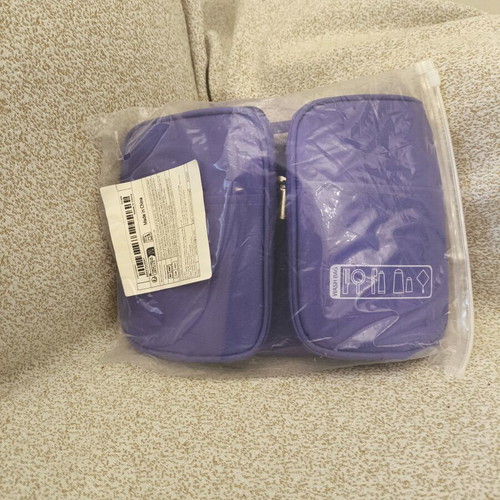 Toiletry bag new, purple, large capacity with multiple compartments