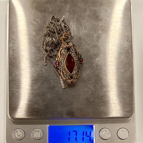 Silver necklace used