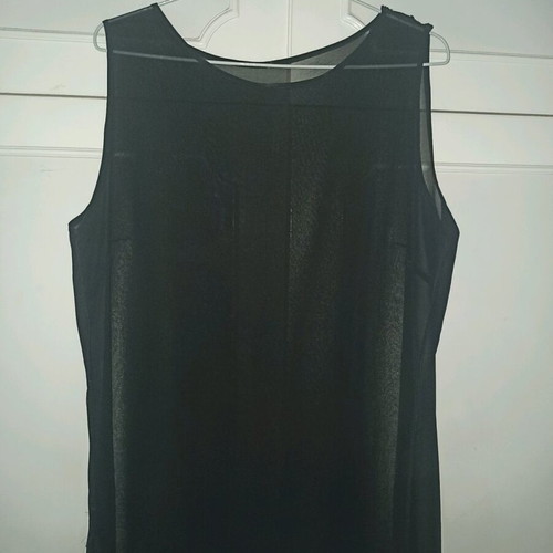 Black transparent sleeveless blouse women XL used