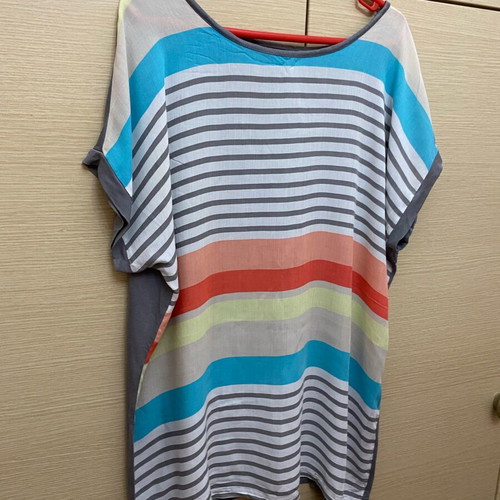 Cotton blouse multicolored, size L, like new