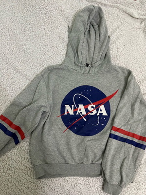 H&M sweatshirt with NASA logo like new, gray, size L