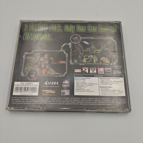 Aliens vs Predator 2 PC game like new