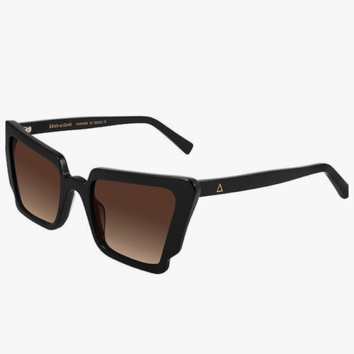 Zeus + Dione Amaryllis sunglasses like new, black frame with brown lens