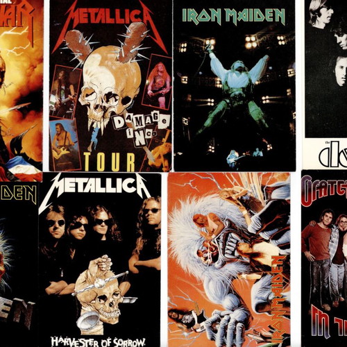 Rock group cards used, pack of 8