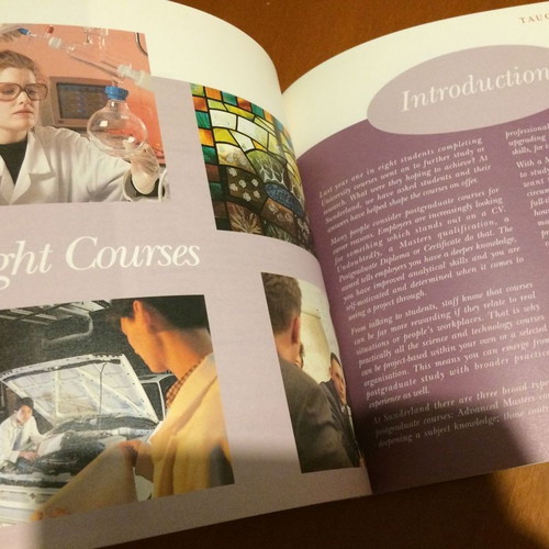 University of Sunderland Postgraduate Prospectus 1994 used
