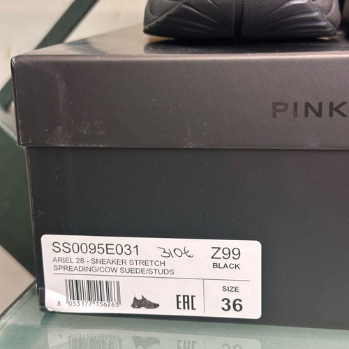 Pinko Ariel 28 sneakers new, black size 36 with rhinestone details