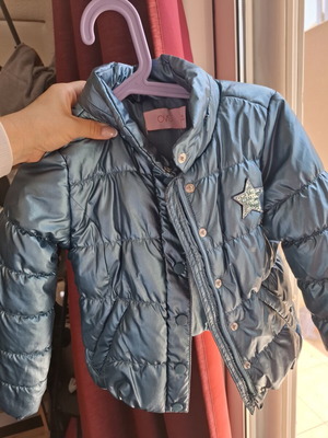 Ovs Fashion children's jacket used, petrol metallic color, size 3-4 years
