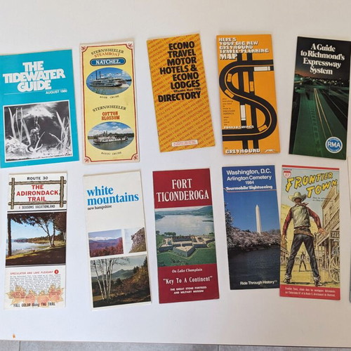 Vintage travel brochures USA set of 14 used from 1980s