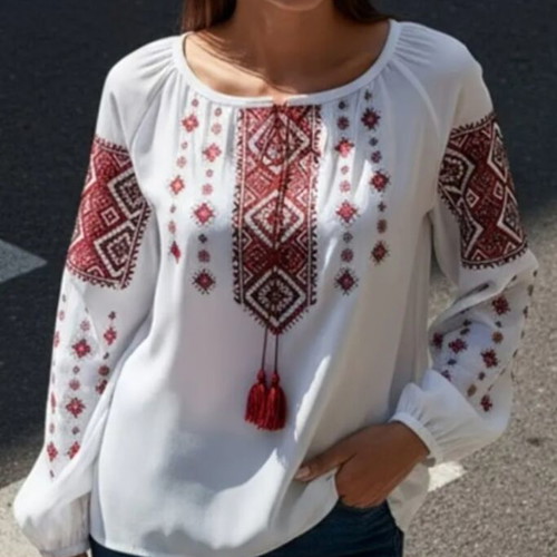 Bulgarian blouse with traditional embroidery new