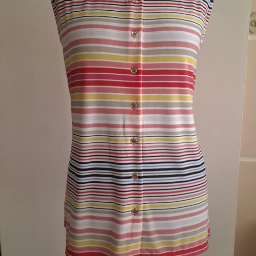 Tommy Hilfiger sleeveless blouse, multicolor, gold buttons