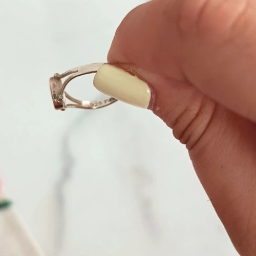 Silver ring 925 with natural blue opal stone like new