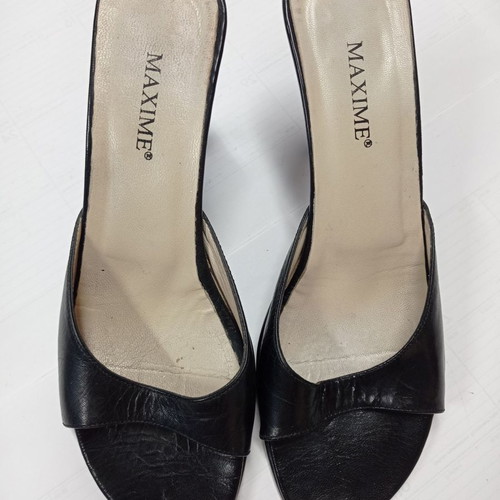 Women's mule shoes black used, size 38/39